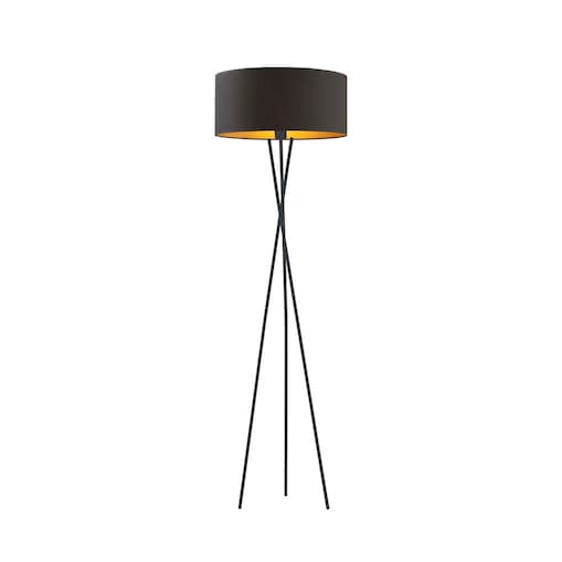 Lampa stojąca podłogowa trójnóg z abażurem walec MORIS