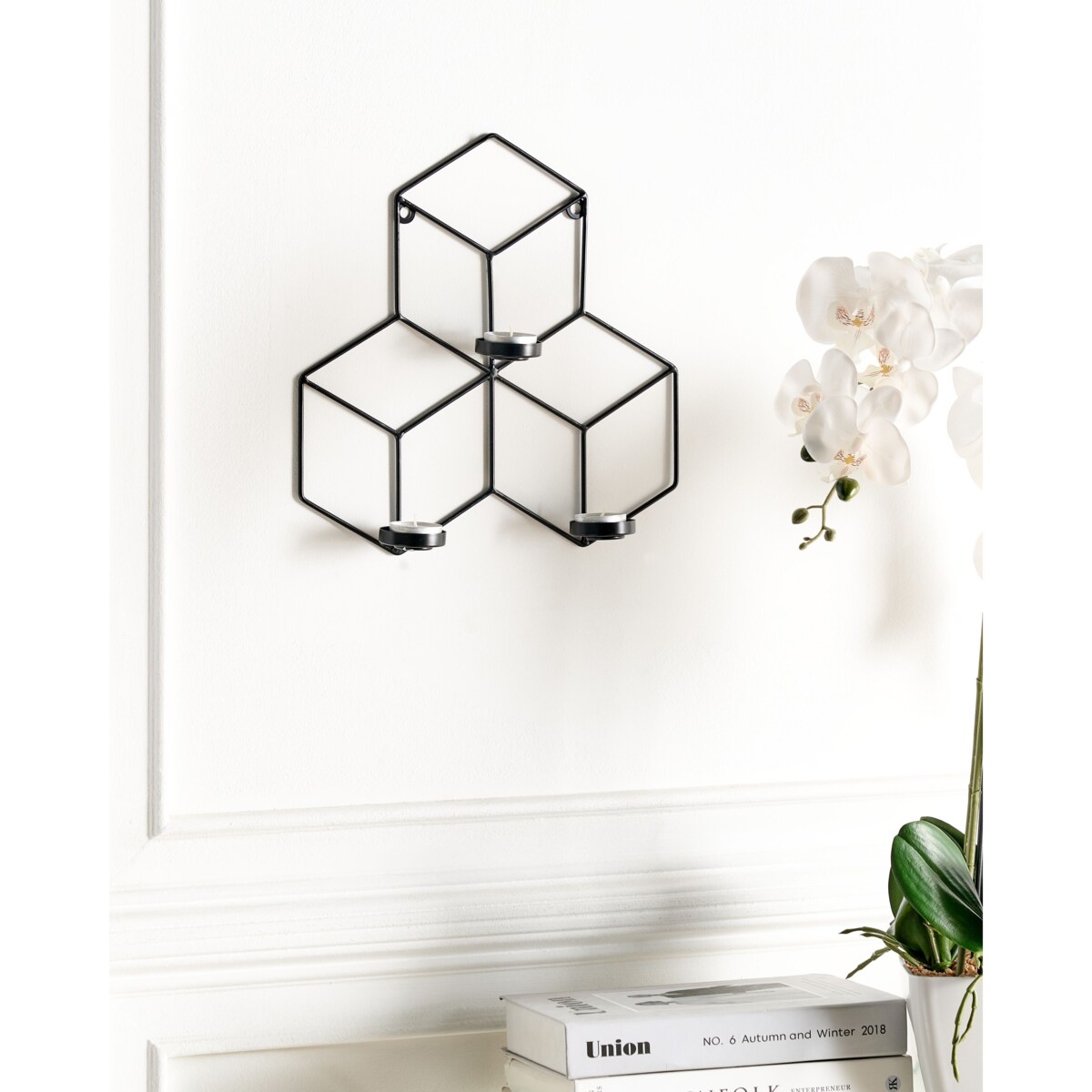 Świecznik wiszący TAROUCA Metal 31 cm Czarny