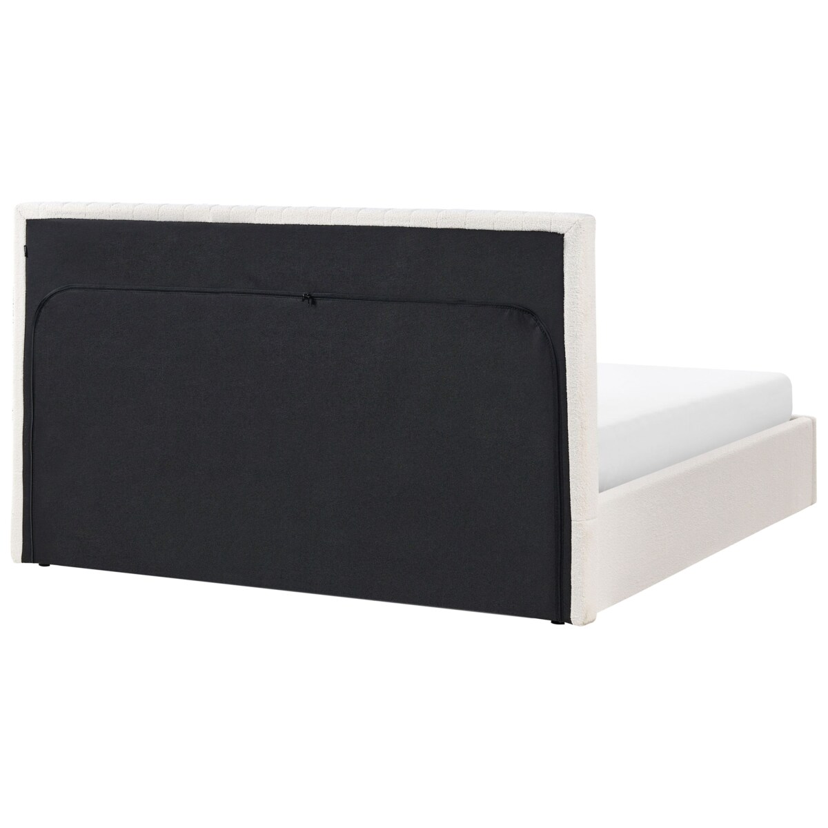 Łóżko z pojemnikiem Boucle VION 180 x 200 cm Złamana biel