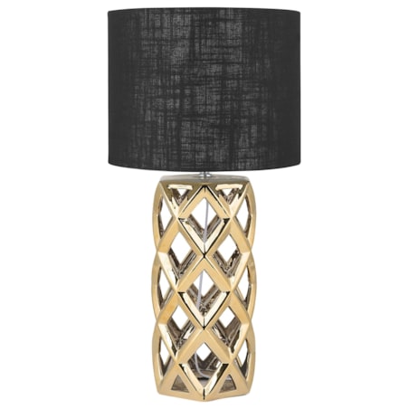 Lampka nocna ceramiczna złota SELJA