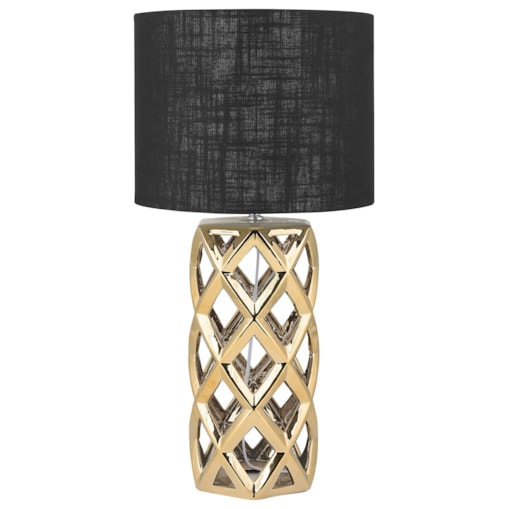 Lampka nocna ceramiczna złota SELJA