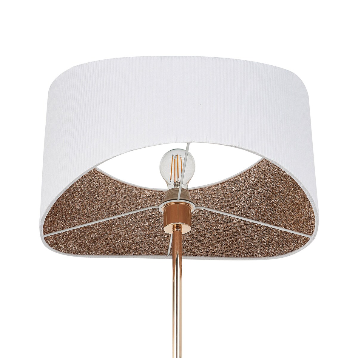 Lampa podłogowa metalowa złota CALVILLO