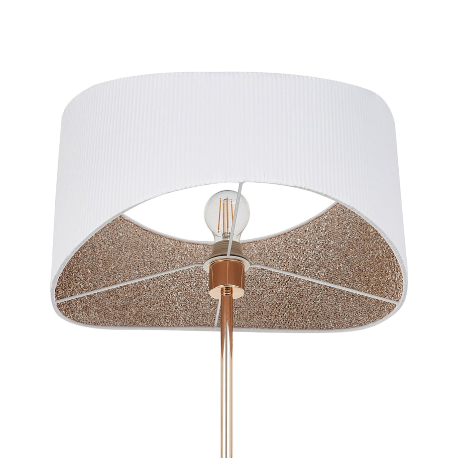 Lampa podłogowa metalowa złota CALVILLO