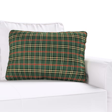 Poszewka Gabi na poduszkę prostokątna 60x40 zielono-czerwona kratka