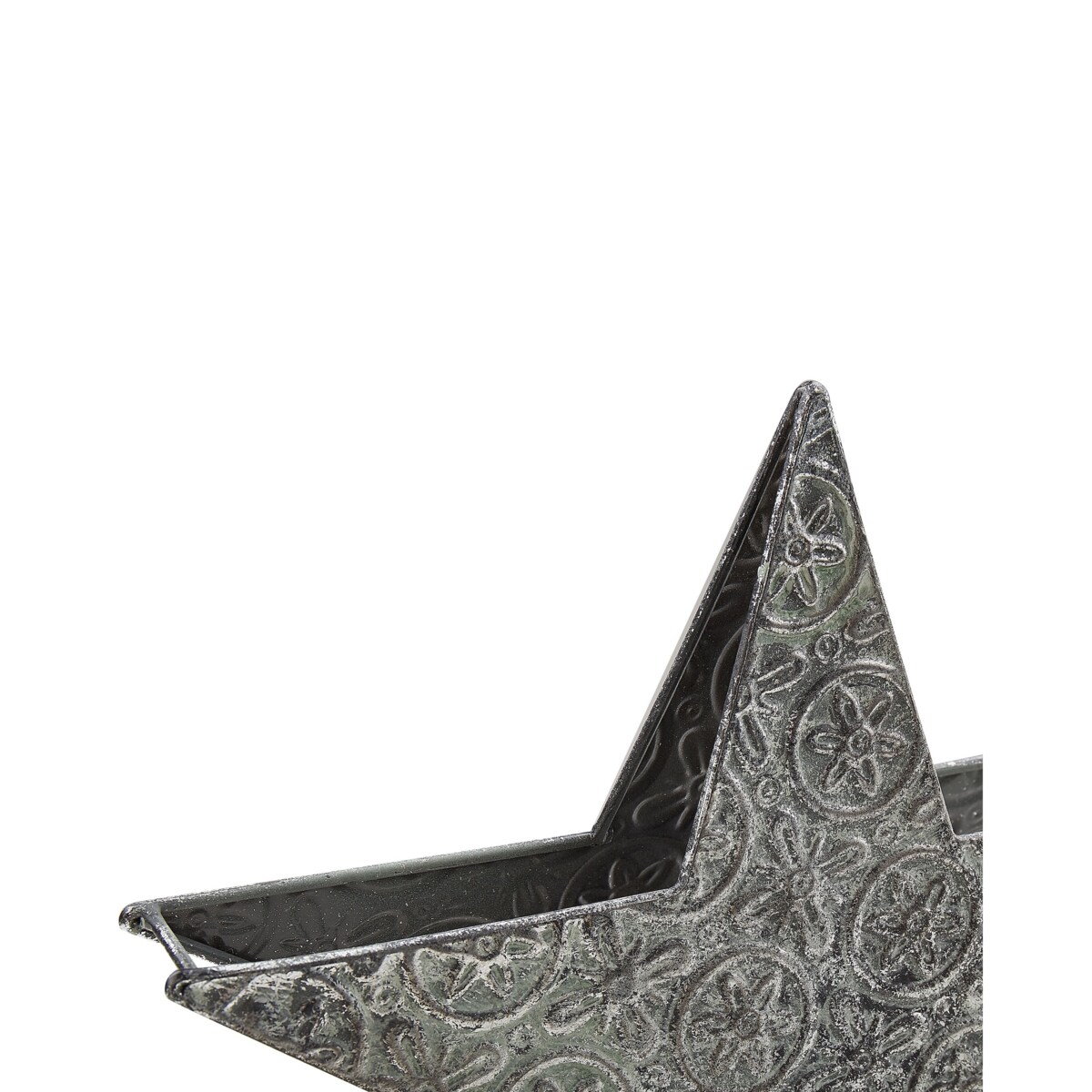 Zestaw 2 świeczników metalowych srebrny TORNIO