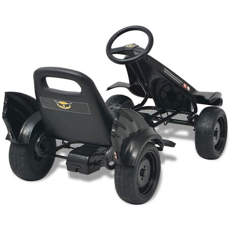 vidaXL Gokart dla dzieci, z regulacją siedziska, czarny