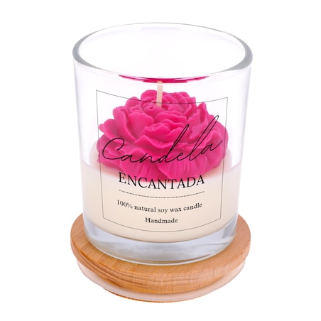 Świeca sojowa zapachowa PEONIA handmade prezent CANDELA ENCANTADA