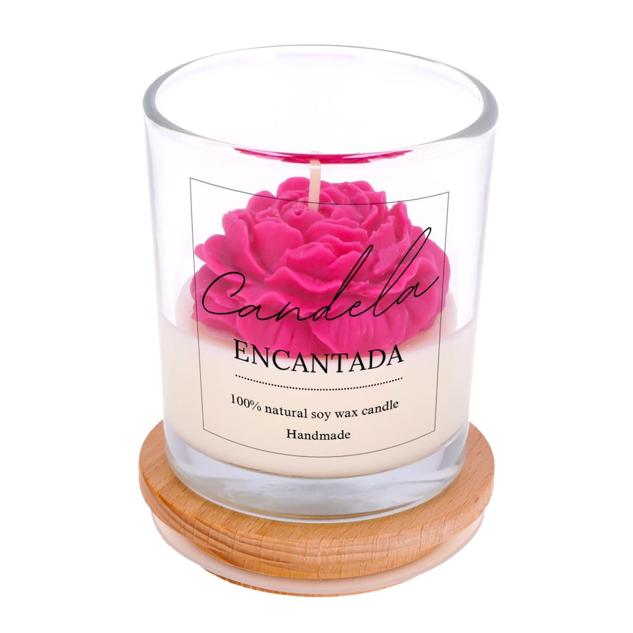 Świeca sojowa zapachowa PEONIA handmade prezent CANDELA ENCANTADA
