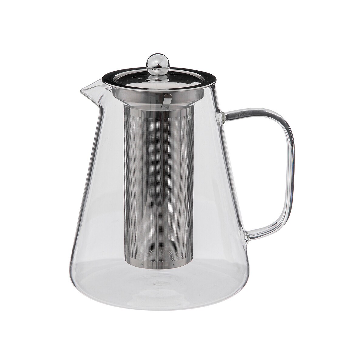 Szklany dzbanek do herbaty z zaparzaczem TEAL, 1,3 l, szklany