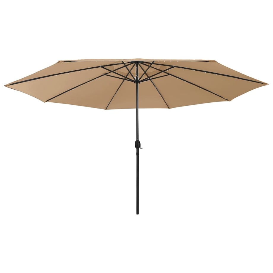 vidaXL Parasol ogrodowy z LED, 400 cm, taupe