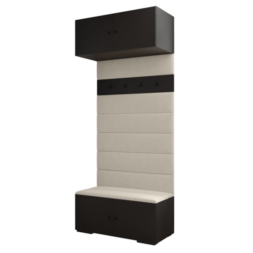 Garderoba do przedpokoju INOVA 2 czarny+czarny+manila02