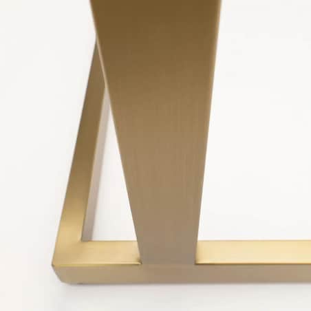 Szklany stolik kwadratowy Hudson HU-ST1576BR Cosmolight mosiądz