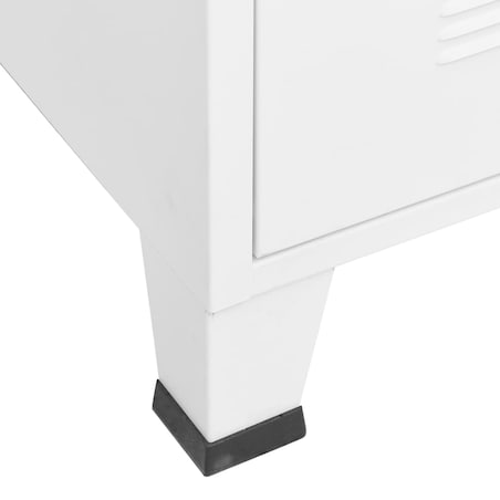 vidaXL Industrialna szafka, biała, 75x40x115 cm, metalowa