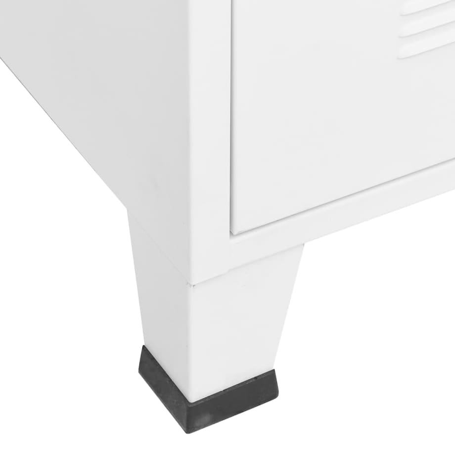 vidaXL Industrialna szafka, biała, 75x40x115 cm, metalowa