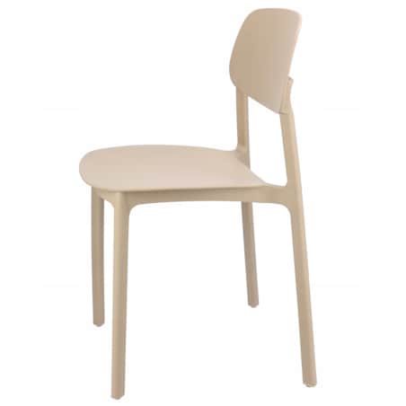 Krzesło ogrodowe plastikowe LARA beżowe