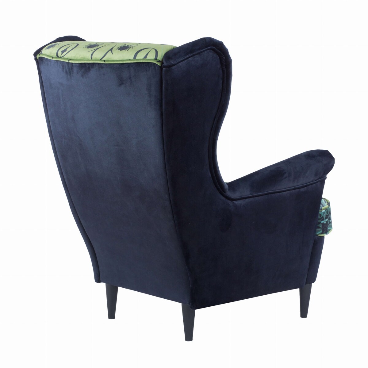 Fotel uszak Richmond velvet – elegancki fotel wypoczynkowy do salonu i sypialni z autorskim wzorem