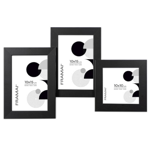 Multirama ramka na zdjęcia. Czarna multirama na trzy zdjęcia 10x15 cm 10x10 cm Ramka na zdjęcia 3 w 1 MULTI HEN 4 FRAMAI®
