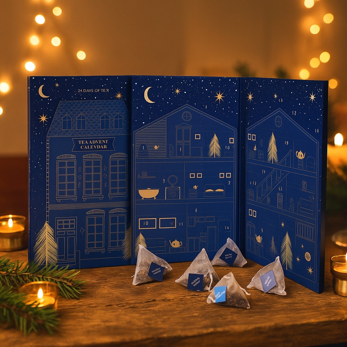Kalendarz adwentowy z herbatą, 6 smaków