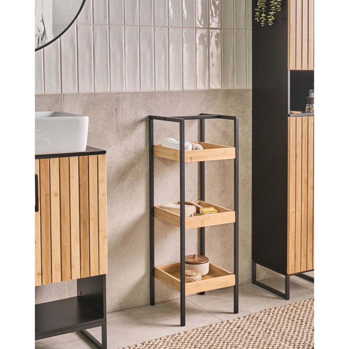 Regał 3 półki TAJZARA Drewno bambusowe Jasnobrązowy