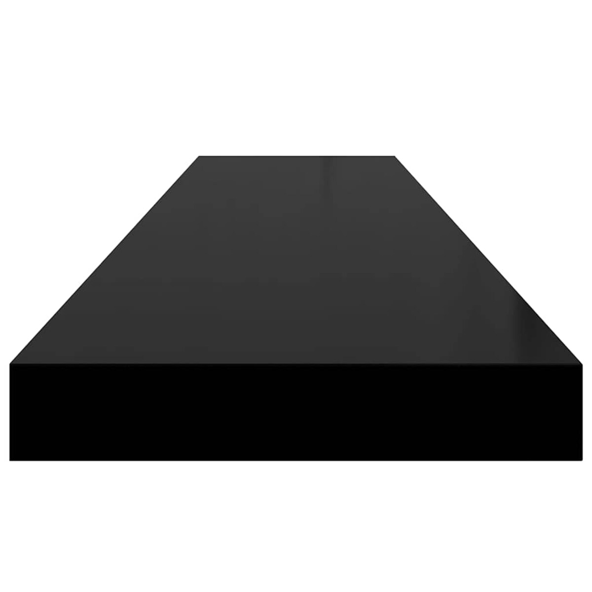 vidaXL Półka ścienna, czarna, 120x23,5x3,8 cm, MDF