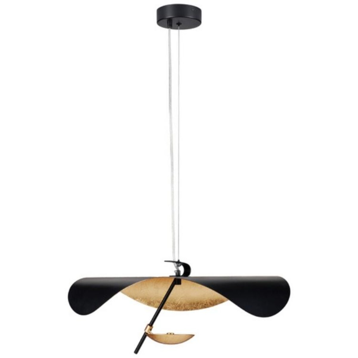 Designerska lampa wisząca Enigma ST-8821P-60 Step LED 13 czarna złota