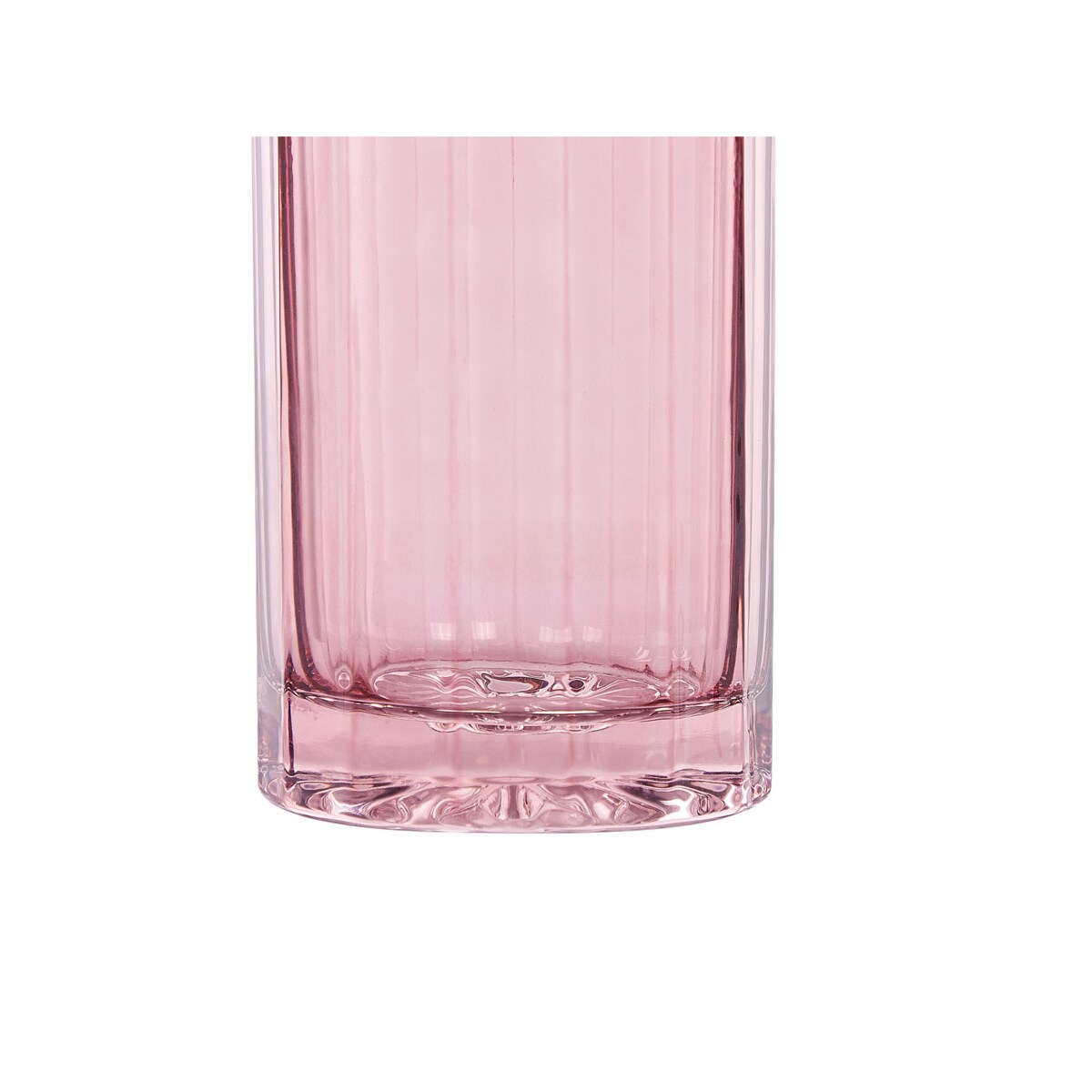 Wazon na kwiaty szklany 30 cm różowy PERDIKI