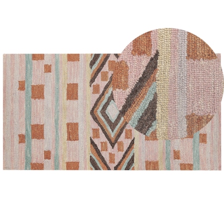 Dywan wełniany 80 x 150 cm wielokolorowy YOMRA