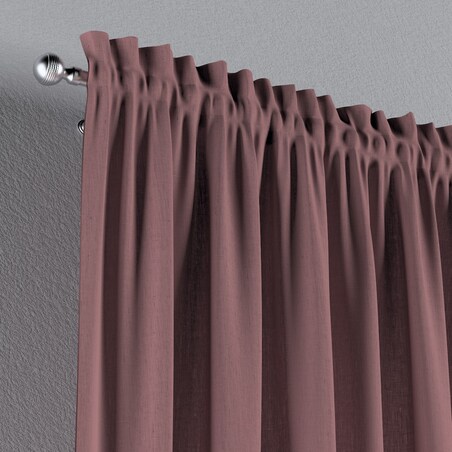 Zasłona na kanale z grzywką 1 szt. 130x245 zgaszony róż
