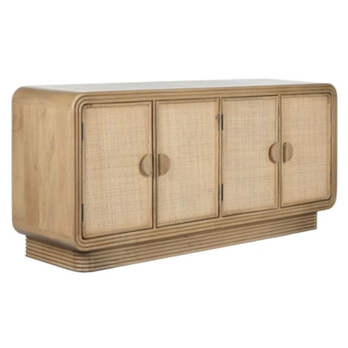 Komoda drewniano-rattanowa 80x180x45 cm VIVI - III