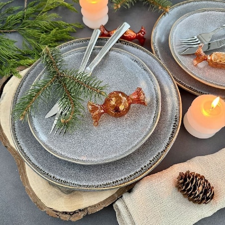 VILLA ITALIA Bombka szklana CUKIEREK orange 8 cm