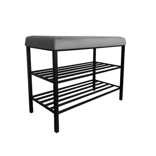 Stojak na buty z siedziskiem GAJA MG17 czarny/szary