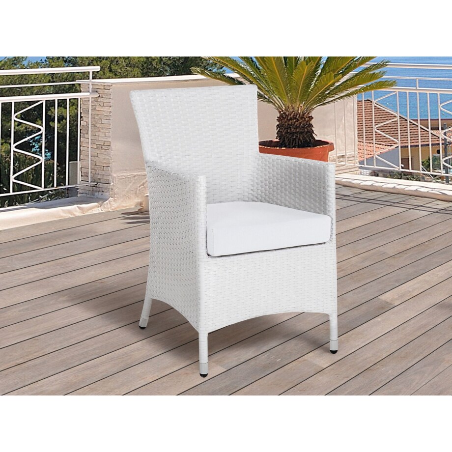 Zestaw 8 poszewek na poduszki ogrodowe złamana biel ITALY