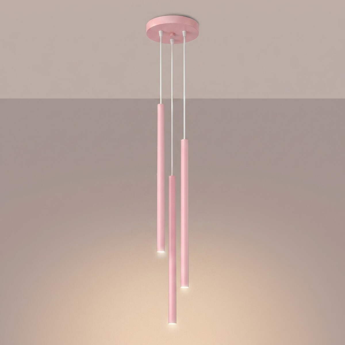Lampa wisząca PASTELO 3P różowa