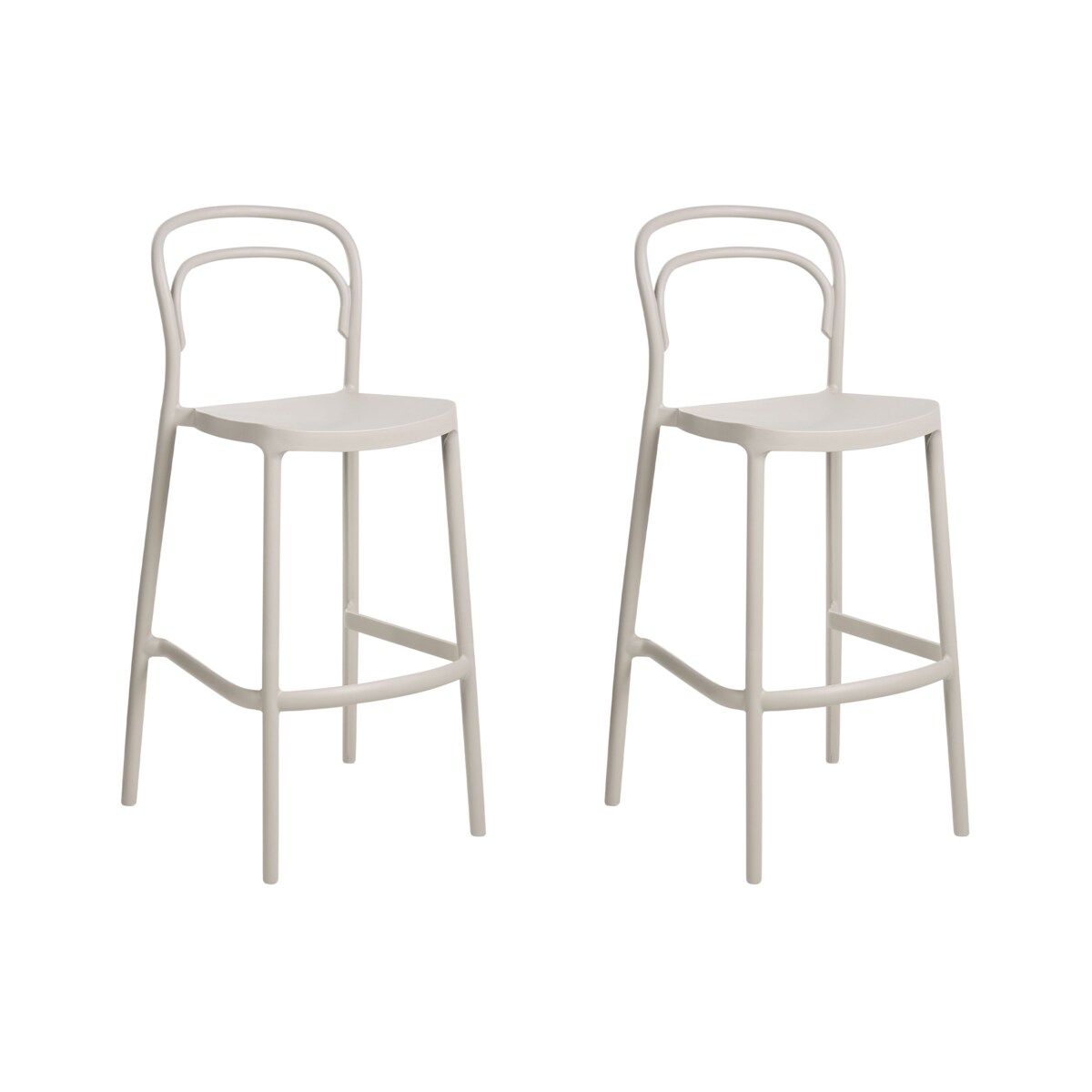 Zestaw 2 krzeseł ogrodowych PORANO Beżowy