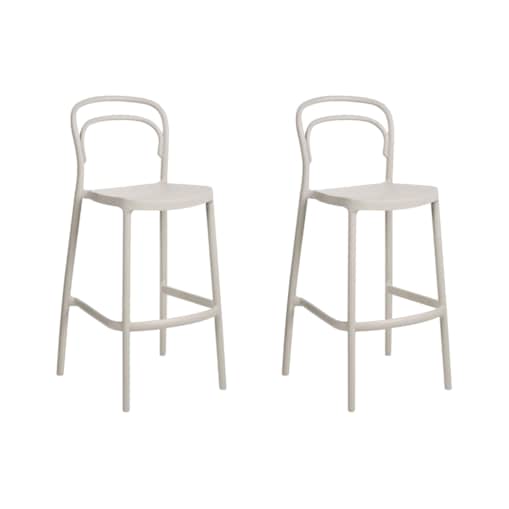 Zestaw 2 krzeseł ogrodowych PORANO Beżowy