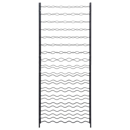 vidaXL Stojak na 96 butelek, czarny, żelazny
