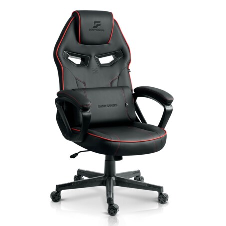 Fotel gamingowy obrotowy dla gracza Sofotel Furon czarno-czerwony
