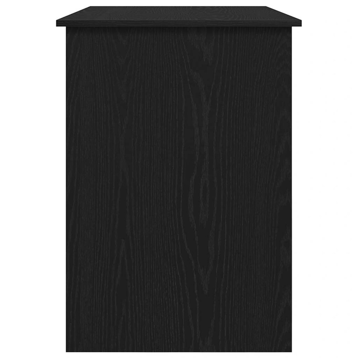 vidaXL Biurko, czarny dąb, 100x55x75 cm, materiał drewnopochodny