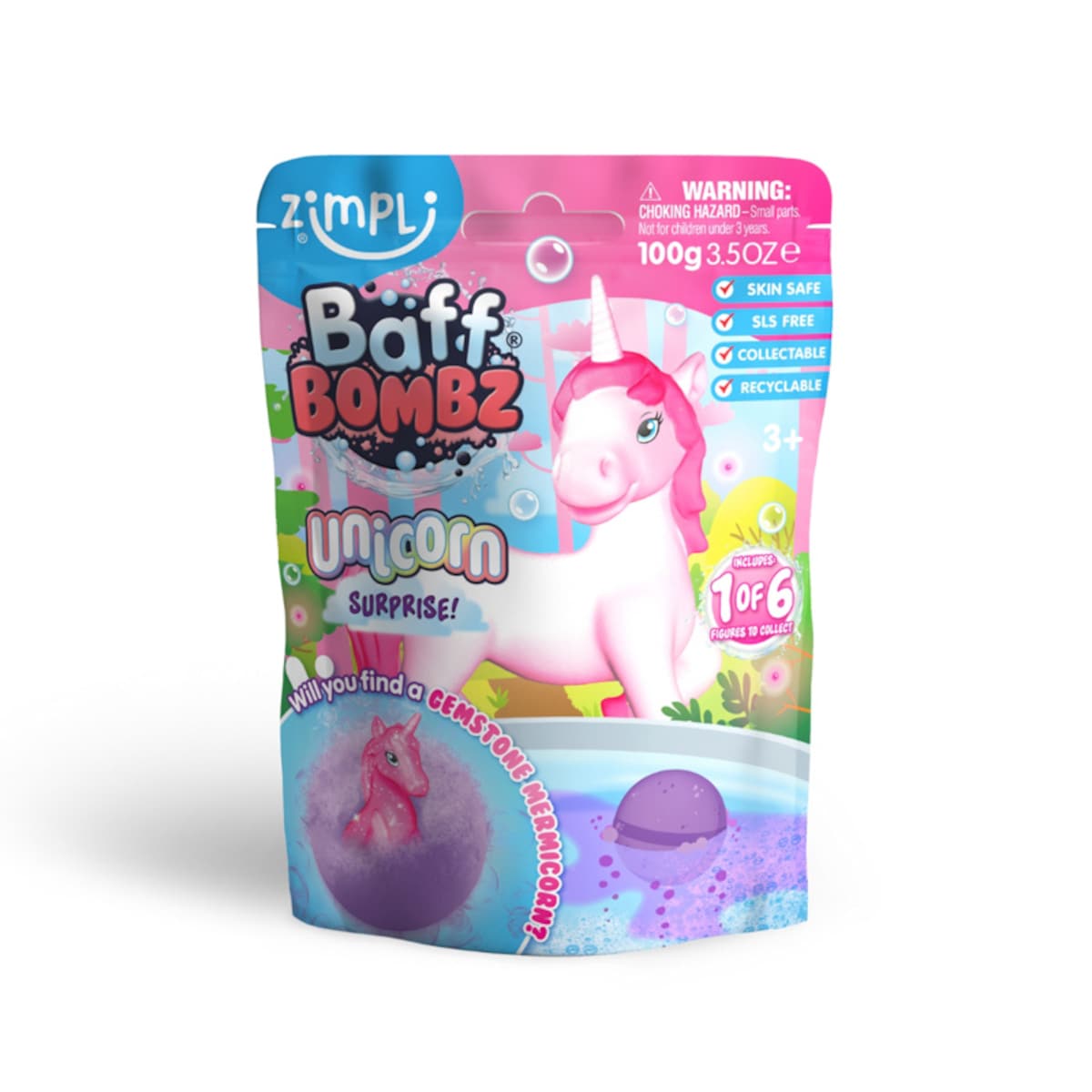 Kule do kąpieli dla dzieci z niespodzianką Baff Bombz Unicorn Surprise 3+ Zimpli Kids