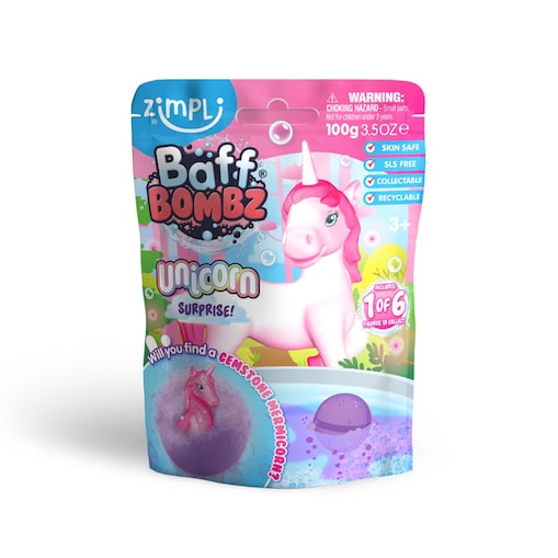 Kule do kąpieli dla dzieci z niespodzianką Baff Bombz Unicorn Surprise 3+ Zimpli Kids