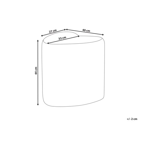 Puf SCOTIA Szenil Ciemnoszary 40 cm 33 cm 44 cm