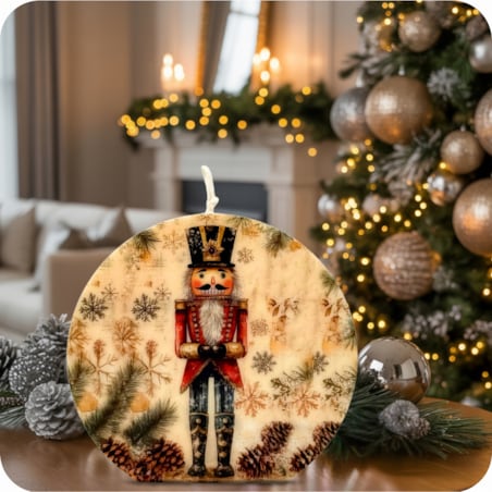 Dziadek do Orzechów Prezent Święta Dekoracja Świąteczna Świeca Sojowa EKO