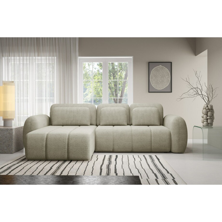 Narożnik CONTII L premium z funkcją spania Kolor: Quelle 03