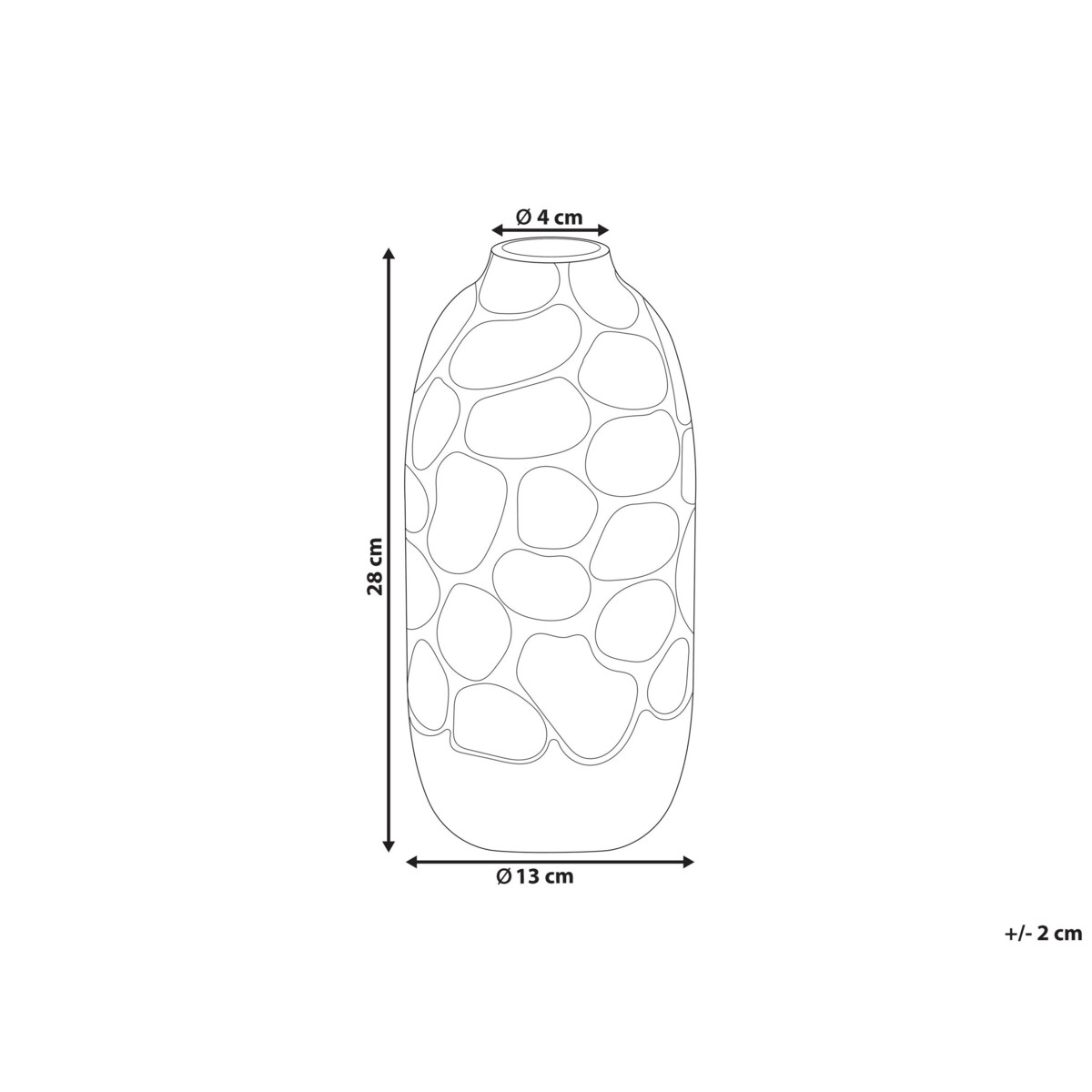 Wazon dekoracyjny ceramiczny 28 cm biały CENABUM