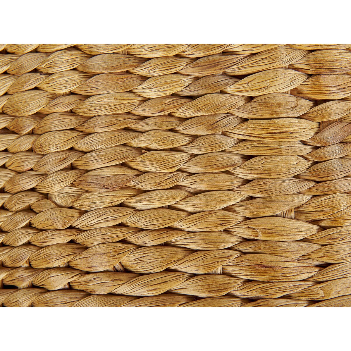 Puf pleciony z hiacyntu wodnego 40 cm jasny BICHIR II