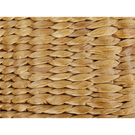 Puf pleciony z hiacyntu wodnego 40 cm jasny BICHIR II