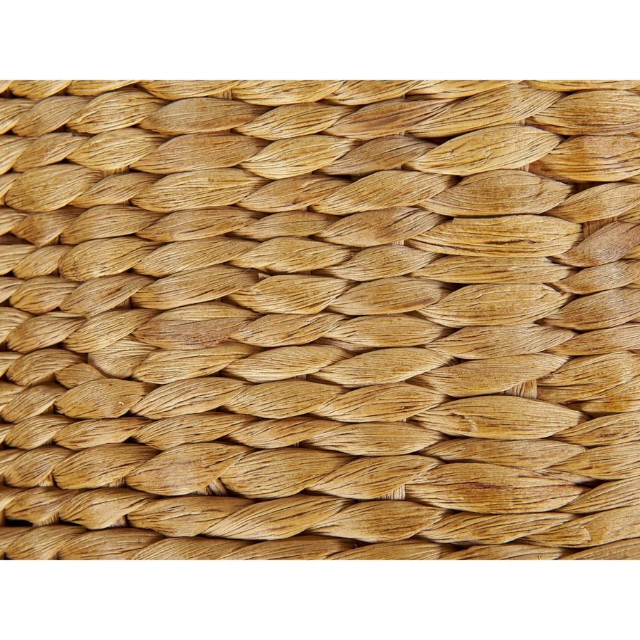 Puf pleciony z hiacyntu wodnego 40 cm jasny BICHIR II