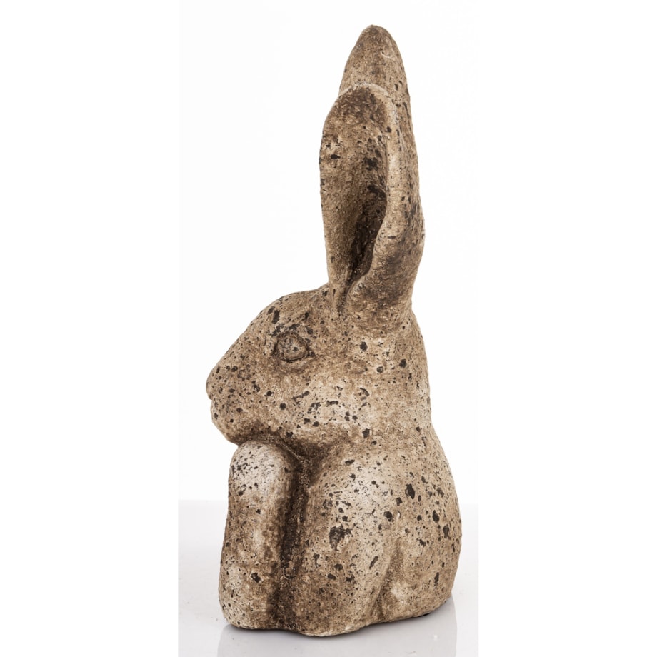 Figurka popiersie królika 36x20x16 cm TORACE szaro-brązowy duży
