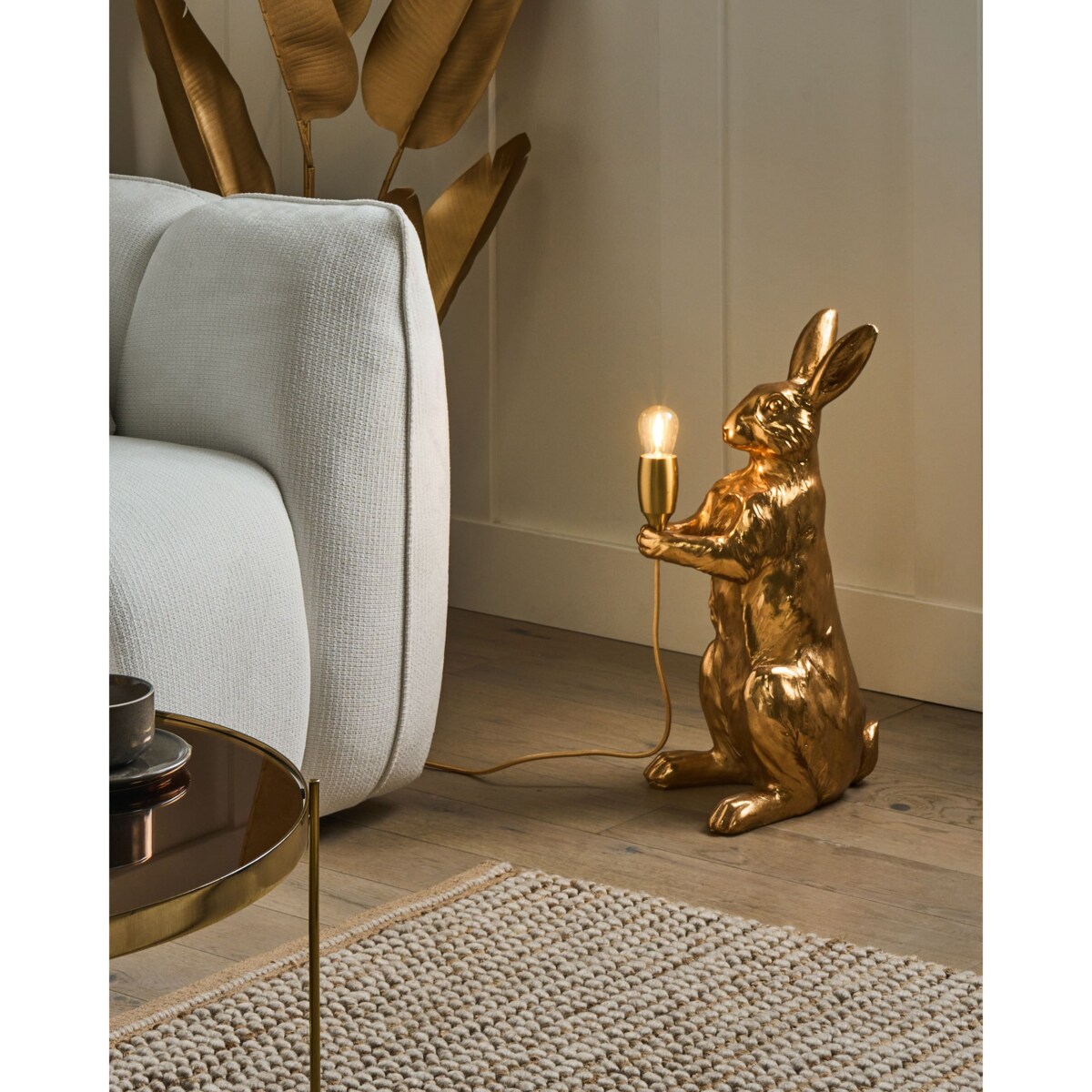 Lampa stołowa Królik BUGS Złoty