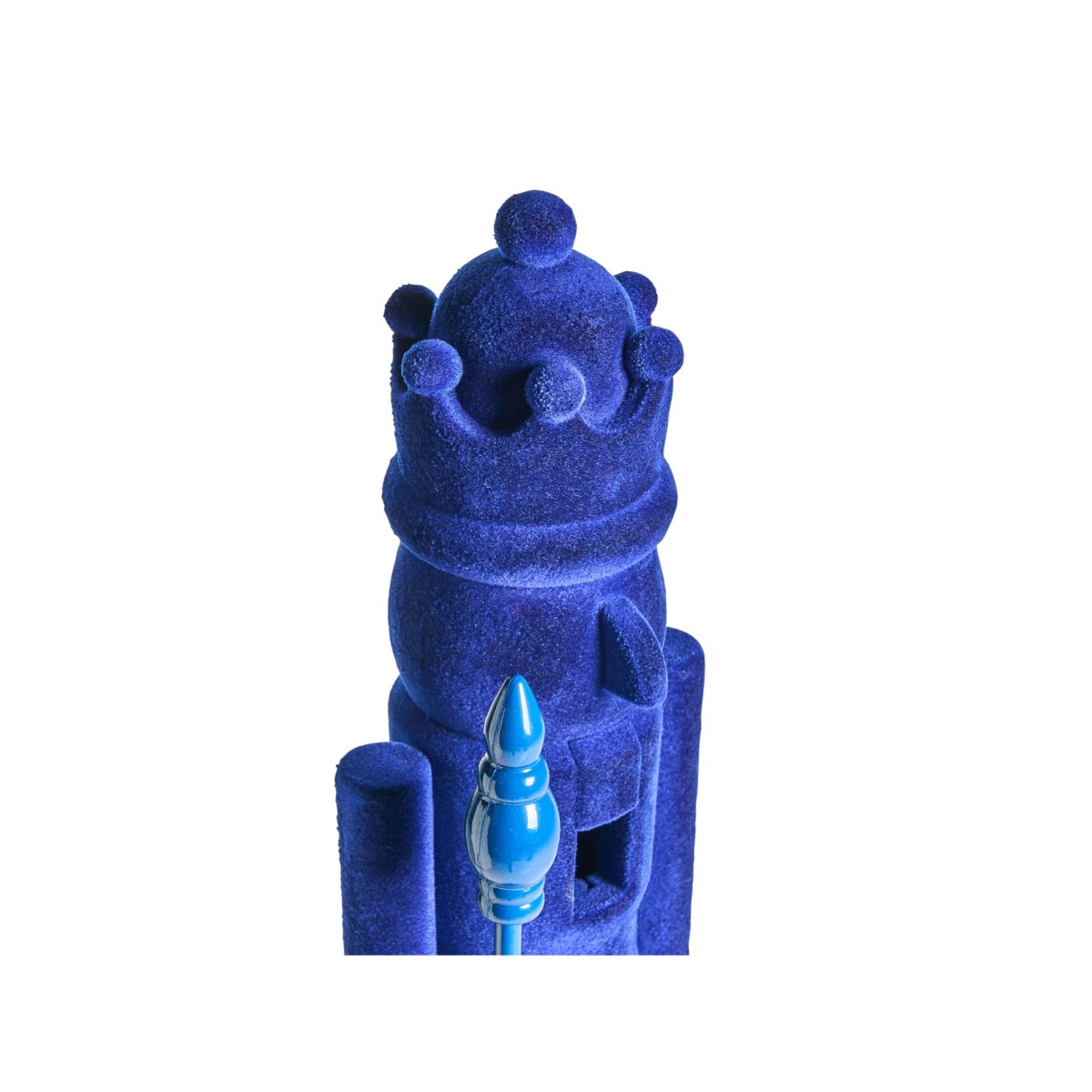 Zestaw 2 figurek dekoracyjnych FLATEY Dziadek do orzechów 40 cm Niebieski